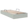 vidaXL Lit de Rangement avec stockage Gris clair 90 x 190 cm Velours