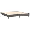 vidaXL Sommier &agrave; lattes de lit avec matelas Gris 180x200 cm Similicuir