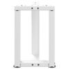 vidaXL Pieds de table basse en T, 2 pi&egrave;ces, blanc, 38 x 25 x (42-43) cm, acier