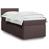 vidaXL Sommier &agrave; lattes de lit avec matelas Marron fonc&eacute; 90x190 cm