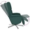 vidaXL Fauteuil inclinable avec repose-pieds vert fonc&eacute; tissu