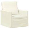 vidaXL Fauteuil Cr&egrave;me 70 x 81 x 82 cm Tissu en velours c&ocirc;tel&eacute;