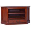 vidaXL Meuble TV d'angle Marron classique Bois d'acajou massif