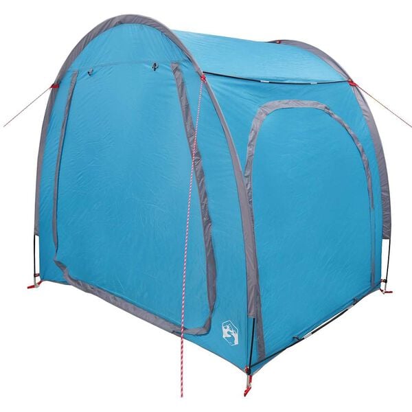 vidaXL Tente de rangement pour v&eacute;los avec toit Bleu 218 x 156 x 180 cm