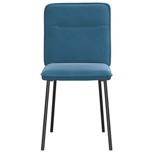 vidaXL Chaises &agrave; manger lot de 6 bleu velours