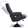 vidaXL Fauteuil de massage inclinable et repose-pied marron similicuir