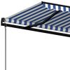 vidaXL Auvent r&eacute;tractable automatique 450x350 cm Bleu et blanc