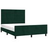 vidaXL Cadre de lit sans matelas vert fonc&eacute; 140x190 cm velours