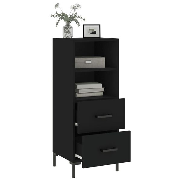 vidaXL Buffet Noir 34,5x34x90 cm Bois d'ingénierie