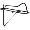 vidaXL Porte-selle pliable mural noir fer
