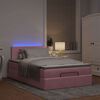 vidaXL Lit ottoman avec matelas et LED rose 120x190 cm velours