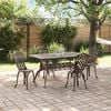 vidaXL Ensemble de salle &agrave; manger pour jardin 5 pcs Bronze Aluminium