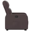 vidaXL Fauteuil inclinable marron fonc&eacute; tissu