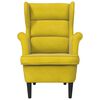 vidaXL Fauteuil jaune moutarde velours