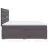 vidaXL Sommier à lattes de lit avec matelas Gris 200x200 cm Similicuir
