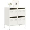 vidaXL Buffet blanc 68x39x73,5 cm acier laminé à froid