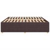 vidaXL Cadre de lit sans matelas marron fonc&eacute; 200x200 cm tissu