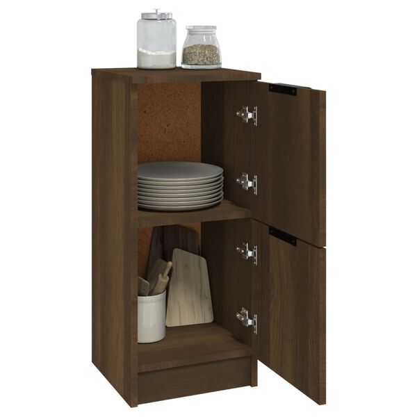 vidaXL Buffets 2 pcs chêne marron 30x30x70 cm Bois d'ingénierie