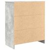 vidaXL Buffet avec tiroirs gris béton 71x35x84 cm bois d'ingénierie
