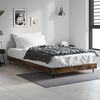 vidaXL Cadre de lit sans matelas ch&ecirc;ne fum&eacute; 100x200 cm bois ing&eacute;nierie