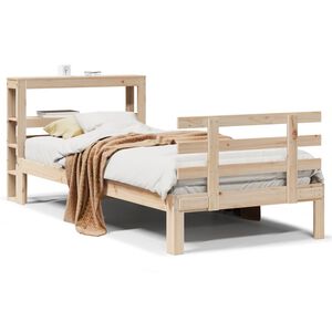 vidaXL Cadre de lit avec t&ecirc;te de lit sans matelas 90x200 cm
