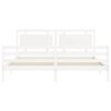 vidaXL Cadre de lit sans matelas blanc 200x200 cm bois massif
