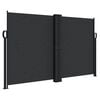 vidaXL Auvent lat&eacute;ral r&eacute;tractable noir 140x1200 cm