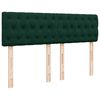 vidaXL Sommier &agrave; lattes de lit et matelas Vert fonc&eacute; 140x190cm Velours