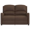vidaXL Fauteuil de massage inclinable &agrave; 2 places marron tissu