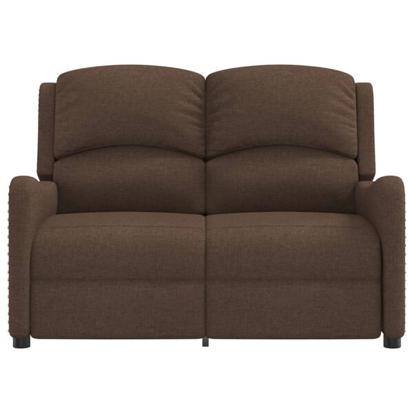 vidaXL Fauteuil de massage inclinable &agrave; 2 places marron tissu
