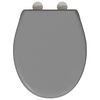 vidaXL Si&egrave;ge de toilette Gris 44,8 x 37,3 x 4,2 cm Duroplast
