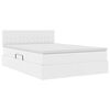 vidaXL Lit avec rangement et matelas Blanc pur 140 x 200 cm