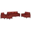 vidaXL Ensemble de canap&eacute;s 4 pcs et coussins Rouge bordeaux Similicuir