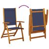 vidaXL Chaises pliables de jardin lot de 2 bois d'acacia et textil&egrave;ne