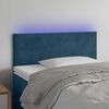 vidaXL T&ecirc;te de lit &agrave; LED Bleu fonc&eacute; 100x5x78/88 cm Velours