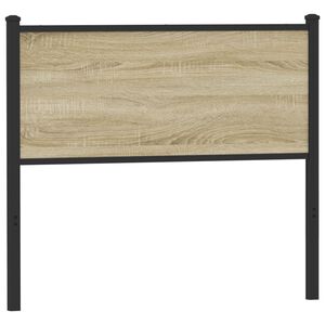 vidaXL T&ecirc;te de lit de remplacement sonoma 107 cm bois d'ing&eacute;nierie et acier