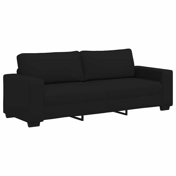 vidaXL Canap&eacute; &agrave; 3 places noir 180 cm tissu