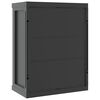 vidaXL Armoire de rangement d'ext&eacute;rieur gris et noir 65x37x85 cm PP