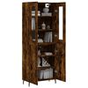 vidaXL Buffet haut Ch&ecirc;ne fum&eacute; 69,5x34x180 cm Bois d'ing&eacute;nierie