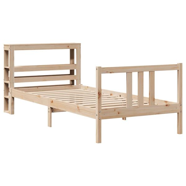 vidaXL Cadre de lit avec tête de lit sans matelas 90x190 cm