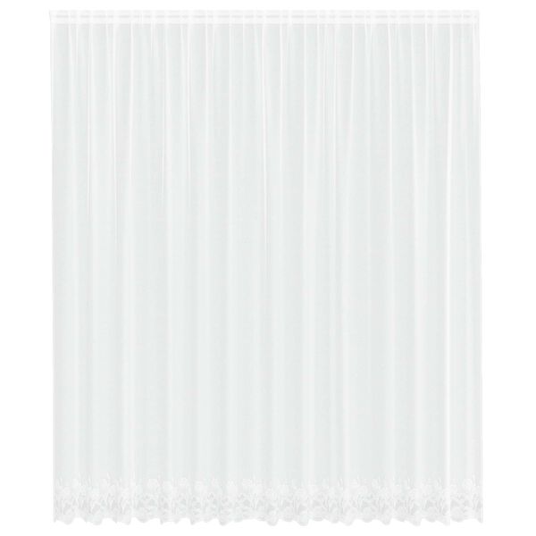 vidaXL Rideau en Dentelle Floral Blanc 260 x 400 cm Polyester