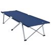 vidaXL Lit de camping pliant 2 pcs Bleu 194 x 62.5 x 42.5 cm