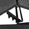 vidaXL Chaises longues lot de 2 avec table noir résine tressée