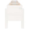vidaXL Lit sur&eacute;lev&eacute; de jardin blanc 160x30x38 cm bois de pin massif