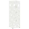 vidaXL Porte-parapluie Blanc 15,5 x 15,5 x 49 cm Métal