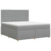 vidaXL Lit boxspring avec matelas Gris clair 140 x 200 cm Tissu