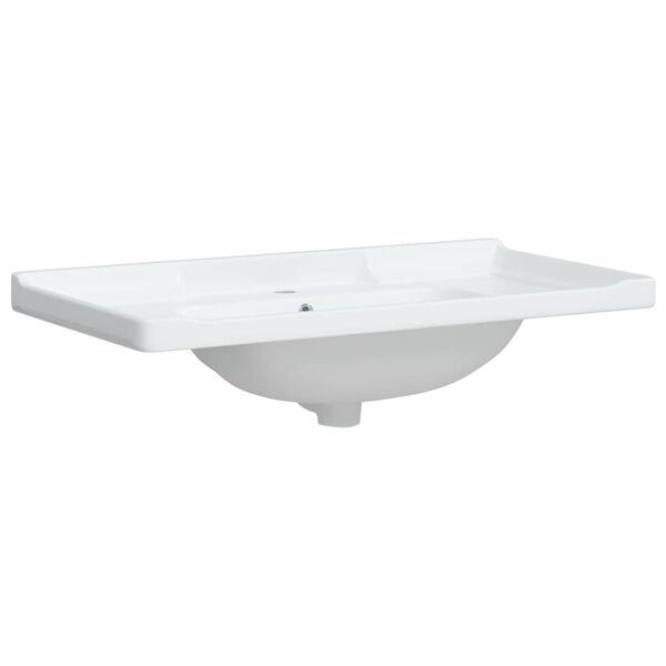 vidaXL &Eacute;vier salle de bain blanc 91,5x48x23 cm rectangulaire c&eacute;ramique