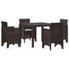 vidaXL Ensemble de salle &agrave; manger pour jardin 5 pcs Marron