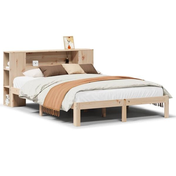 vidaXL Lit biblioth&egrave;que sans matelas 120x190 cm bois de pin massif