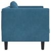vidaXL Fauteuil avec coussin bleu velours